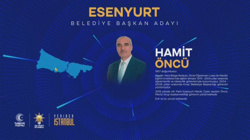 AK Parti Esenyurt Belediye Başkan Adayı Hamit Öncü