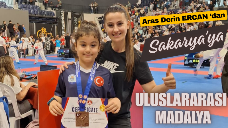 Minik Sporcu Aras Derin Ercan'dan Sakarya'ya İlk Uluslararası Kata Madalyası