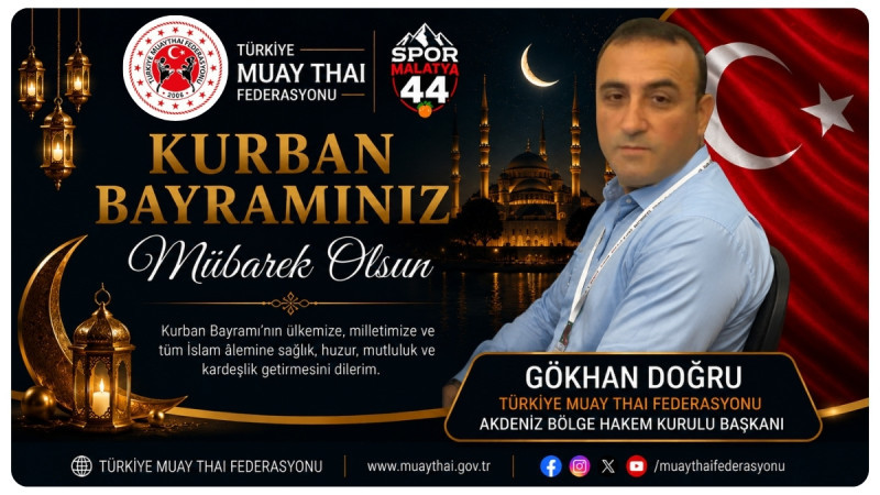 AKDENİZ BÖLGE HAKEM KURULU BAŞKANI GÖKHAN DOĞRU’DAN ANLAMLI BAYRAM MESAJI
