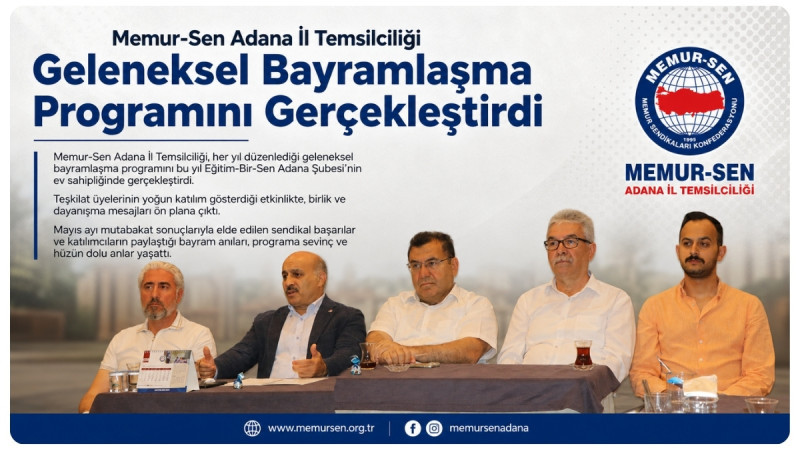 Memur-Sen ve Eğitim-Bir-Sen Adana Şubesi Bayramlaşma Programında Birlik Mesajı