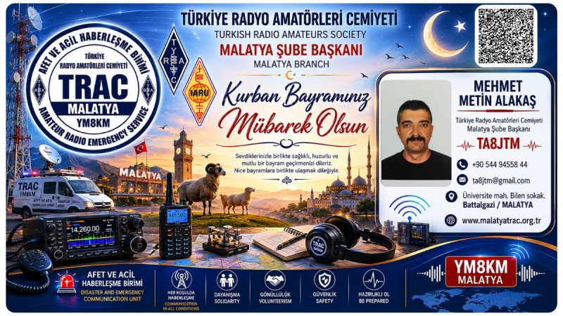 TRAC MALATYA ŞUBE BAŞKANI ALAKAŞ’TAN BAYRAM MESAJI: