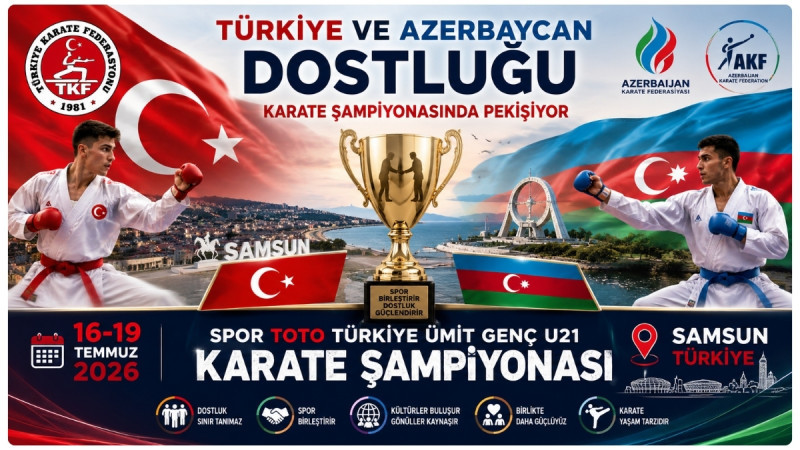  Sportoto Türkiye Ümit Genç U21 Karate Şampiyonası Samsun'da!