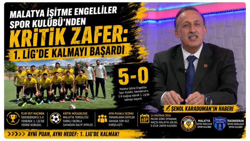 Malatya İşitme Engelliler Spor Kulübü'nden Kritik Zafer: 1. Lig'de Kalmayı Başardı
