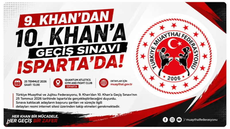 9. Khan'dan 10. Khan'a Geçiş Sınavı Isparta'da Düzenlenecek