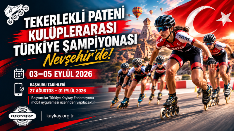 Tekerlekli Pateni Kulüplerarası Türkiye Şampiyonası Nevşehir’de Düzenlenecek