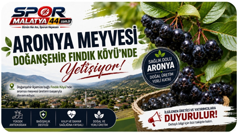Doğanşehir’de Aronya Üretimine SporMalatya44’ten Yerinde Destek: Çiftçilerimizin Sesi Oluyoruz