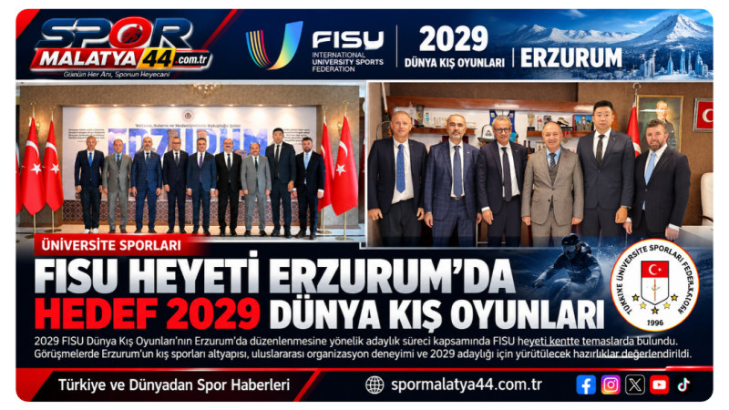 FISU Heyeti Erzurum’da Hedef 2029 Dünya Kış Oyunları