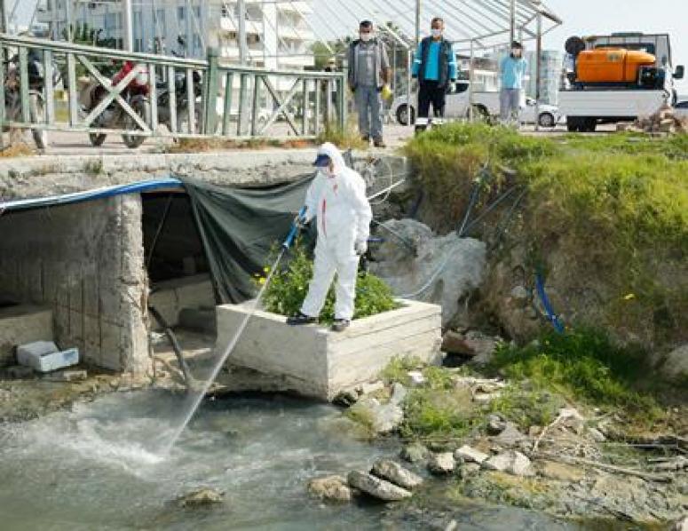 Karataş’ta sahil temizliği, ilaçlama ve dereıslahı