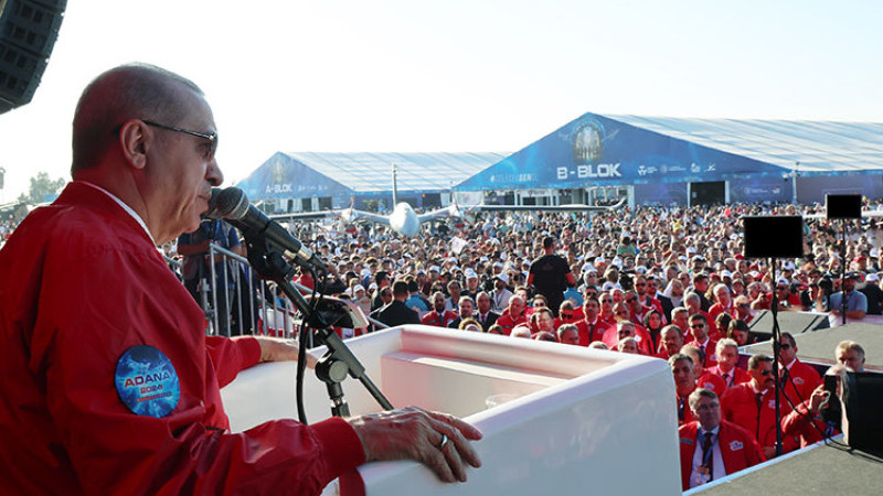 CUMHURBAŞKANI RECEP TAYYİP ERDOĞAN ADANA   TEKNOFEST FUARINDA 