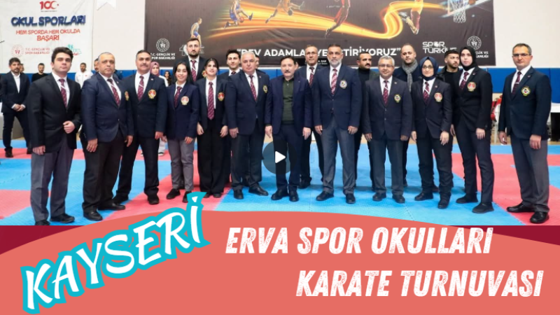 Kayseri’de Erva Spor Okulları Karate Turnuvası Sona Erdi