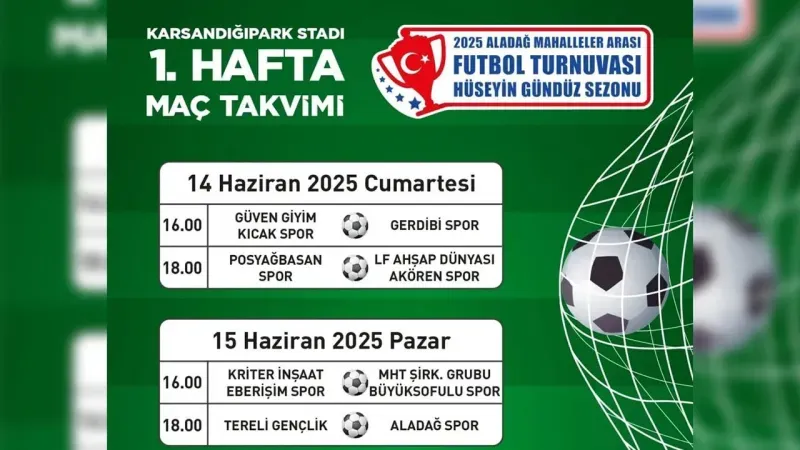Aladağ’da futbol heyecanı: 'Hüseyin Gündüz Sezonu' başlıyor 