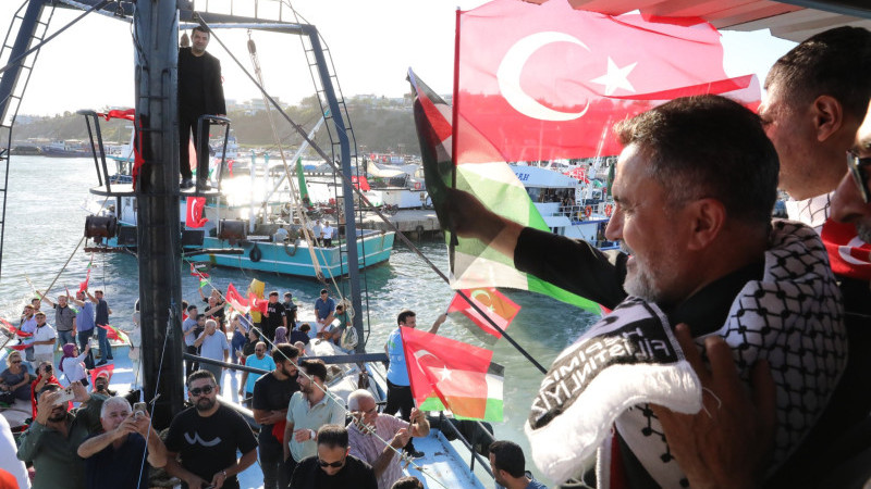 Adana'da Sumud Filosu'na destek