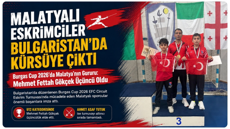 Burgas Cup 2026’da Malatya’nın Gururu: Mehmet Fettah Gökçek Üçüncü Oldu