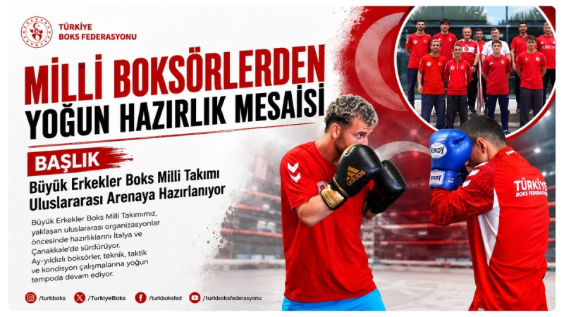 Büyük Erkekler Boks Milli Takımı Uluslararası Arenaya Hazırlanıyor