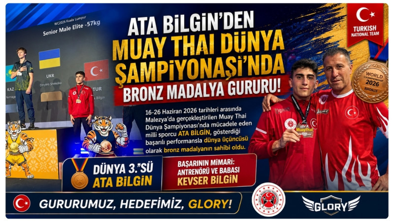 Ata Bilgin'den Muay Thai Dünya Şampiyonası'nda Bronz Madalya Gururu