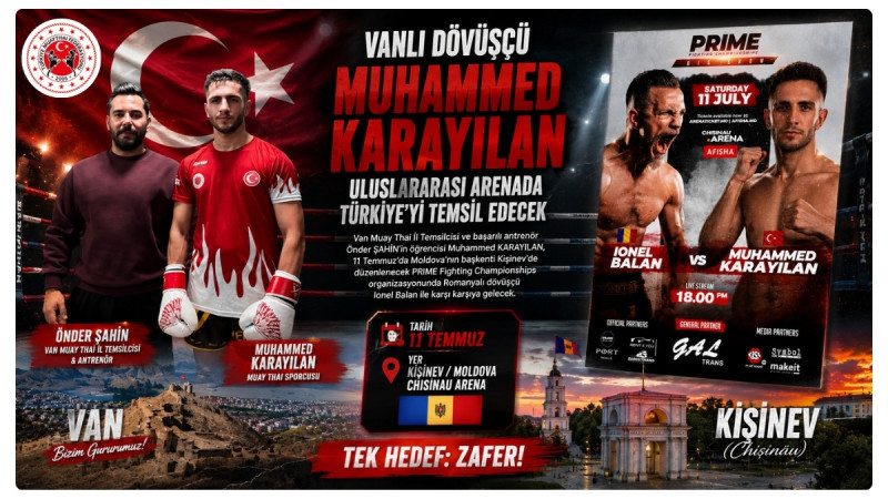 Vanlı Dövüşçü Muhammed KARAYILAN Uluslararası Arenada Türkiye'yi Temsil Edecek