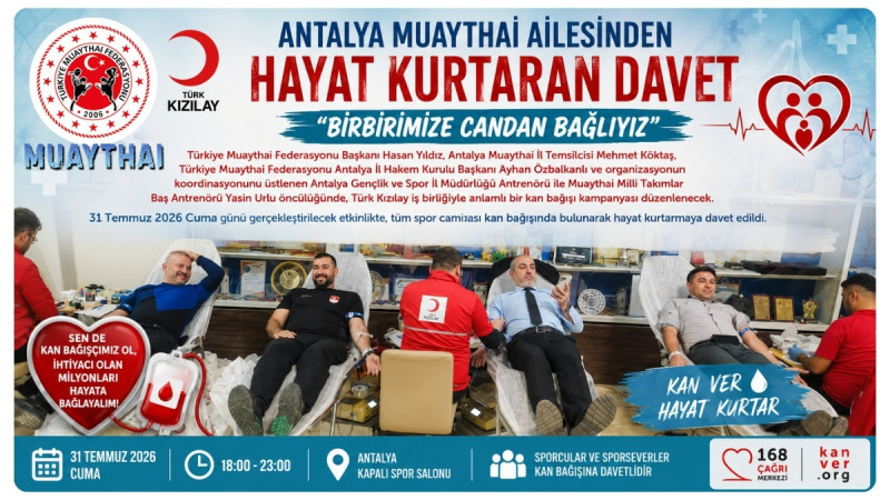 Antalya'da Muaythai Camiası Kan Bağışı İçin Tek Yürek Oluyor