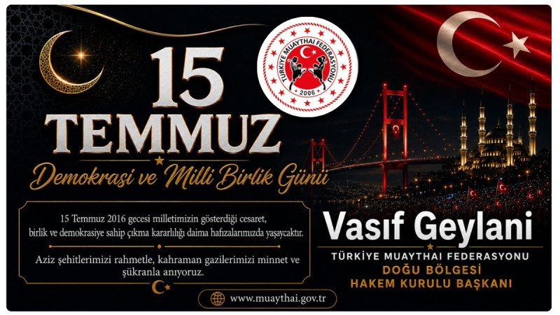 Vasıf Gaylani'den 15 Temmuz Demokrasi Ve Milli Birlik Günü Mesajı