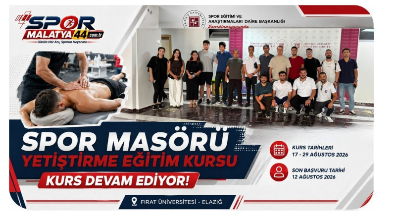 Elazığ’da Spor Masörü Yetiştirme Eğitim Kursu Devam Ediyor