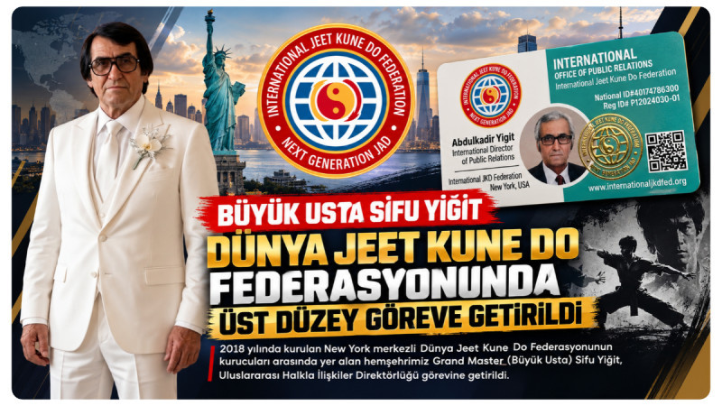 Büyük Usta Sifu Yiğit, Dünya Jeet Kune Do Federasyonunda Üst Düzey Göreve Getirildi