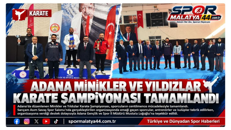 Adana Minikler Ve Yıldızlar Karate Şampiyonası Tamamlandı