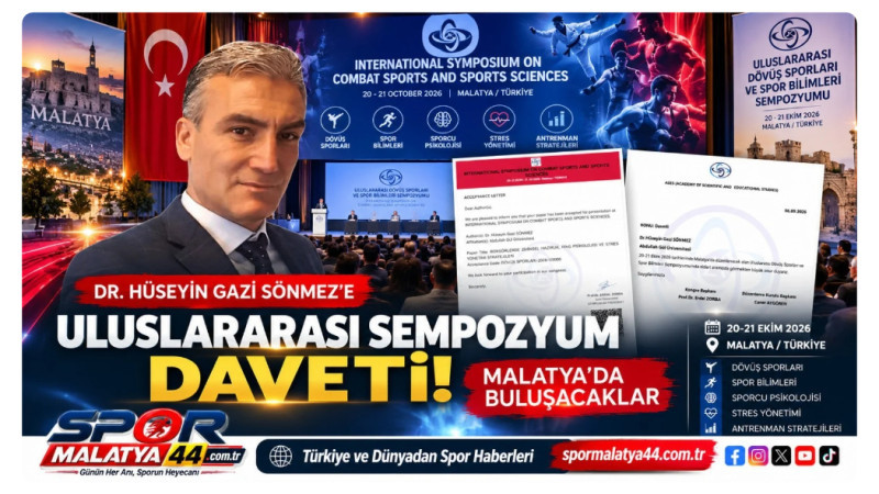 Dr. Hüseyin Gazi Sönmez’e Uluslararası Sempozyum Daveti! Malatya’da Buluşacaklar