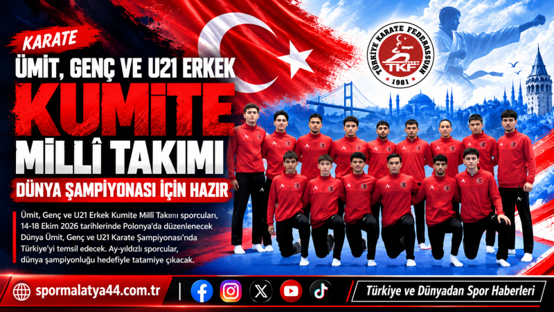 Ümit, Genç Ve U21 Erkek Kumite Millî Takımı Dünya Şampiyonası İçin Hazır